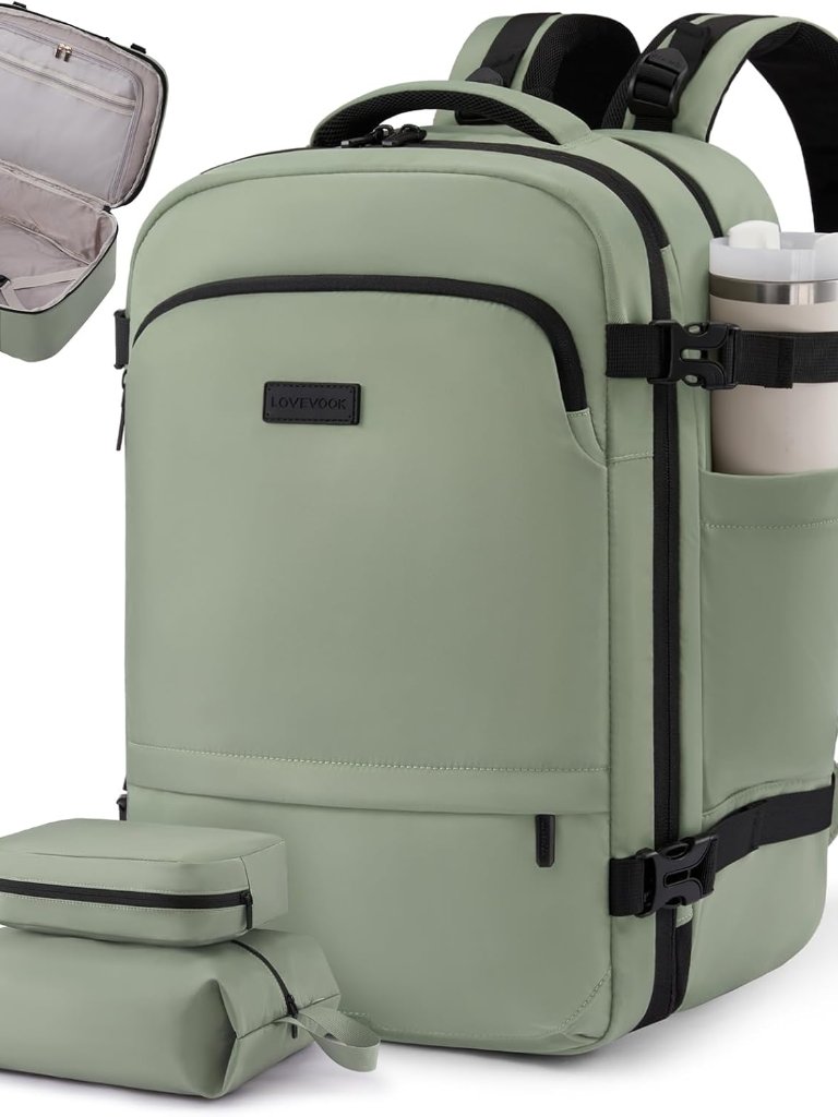 Carry On Travel Backpack For Women Flight Approved, 55l Personal Item Travel Bag